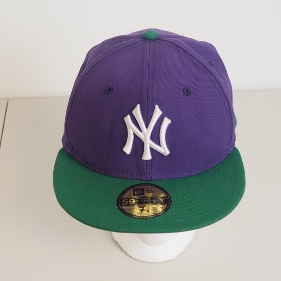 New York Yankees x Big League Chew Ground Ball Grape 59FIFTY    7 1/8 Fitted Hat - Picture 1 of 11